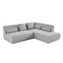 Voir la diapositive 2 : LISA DESIGN Onyx - canapé modulable d'angle droit 5 places - en tissu mailles 3d