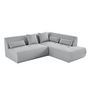 Voir la diapositive 2 : LISA DESIGN Onyx - canapé modulable d'angle droit 5 places - en tissu mailles 3d