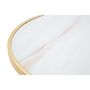 Voir la diapositive 2 : Paris Prix Table d'Appoint Effet Marbre  Glam  50cm Blanc & Or
