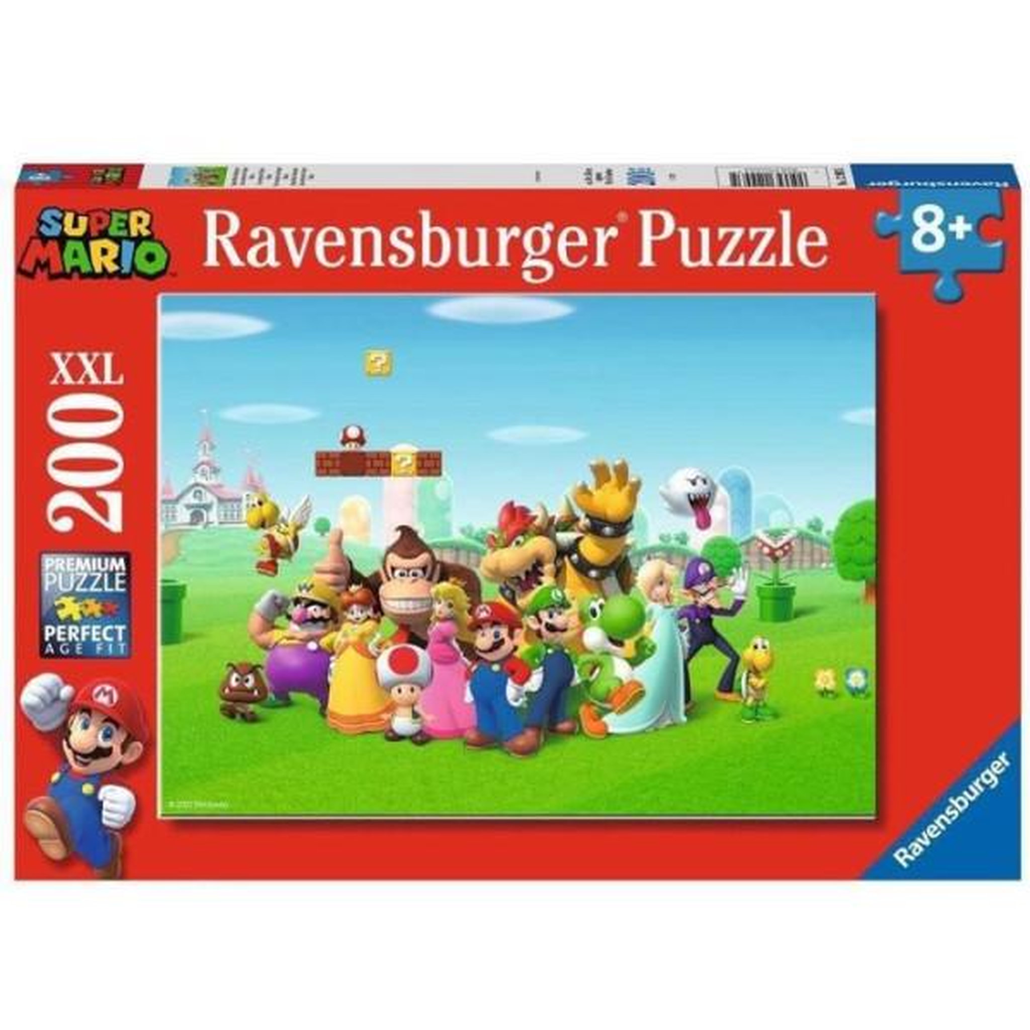 Voir la diapositive 2 : RAVENSBURGER Puzzle 200 pièces XXL Les aventures de Super Mario – Enfants dès 8 ans – Univers Nintendo – Ravensburger