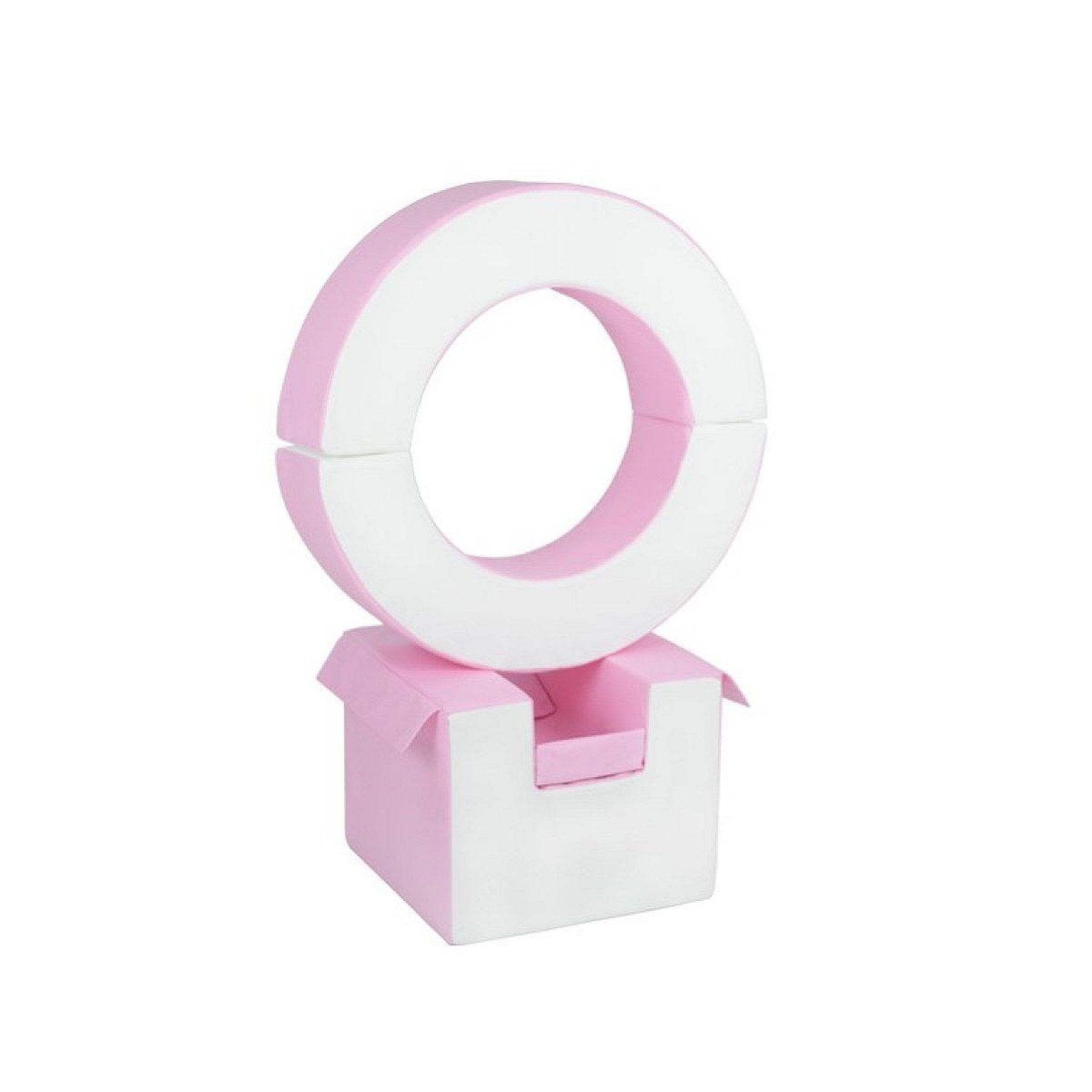 VELINDA Ensemble de cerceaux 3 blocs blanc rose pastel
