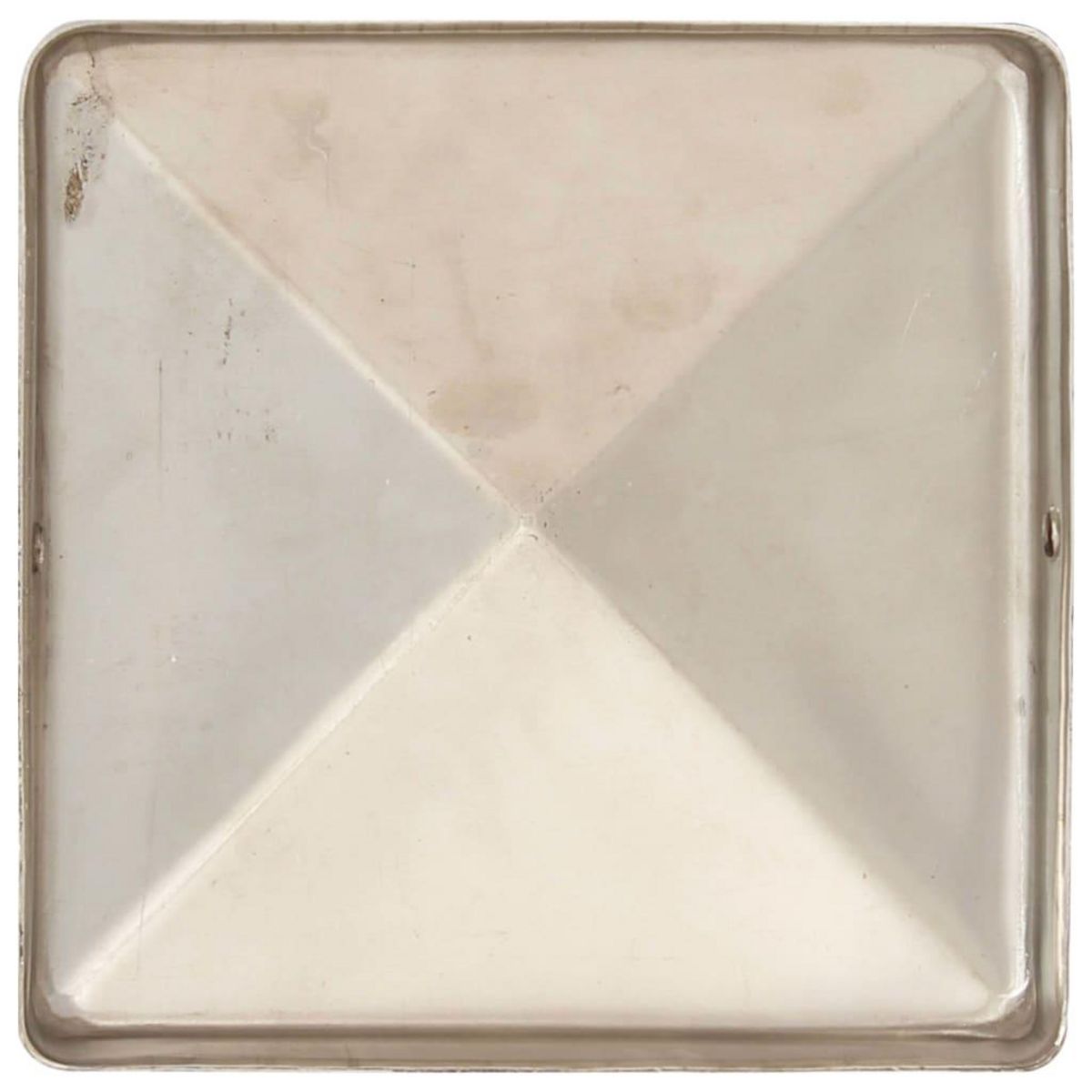 VIDAXL Bouchons de poteau de cloture pyramidaux 6 pcs Inox 81x81 mm