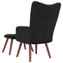 Voir la diapositive 5 : VIDAXL Chaise de relaxation avec repose-pied Noir Velours