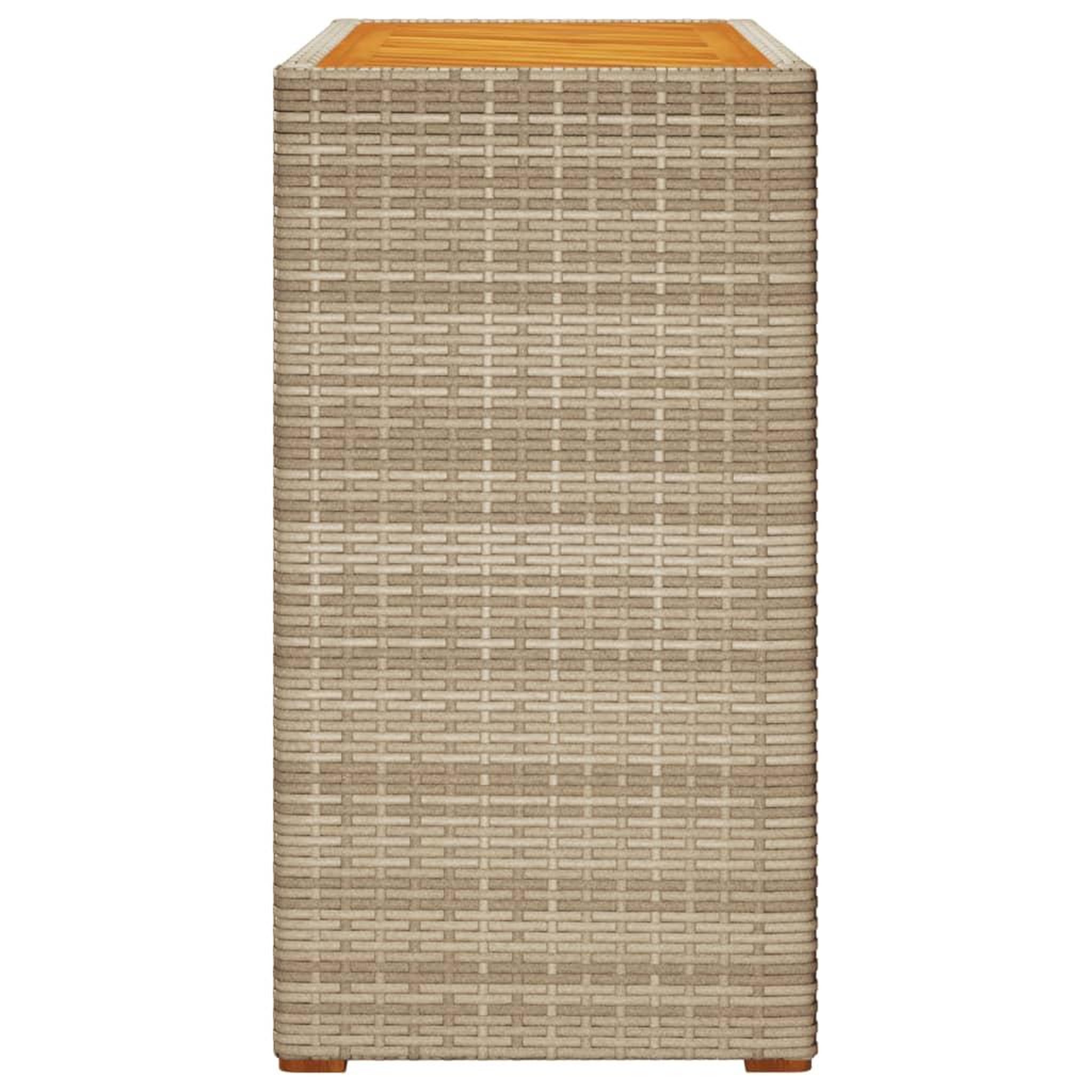 Voir la diapositive 5 : VIDAXL Table d'appoint de jardin dessus en bois beige 100x40x75 cm