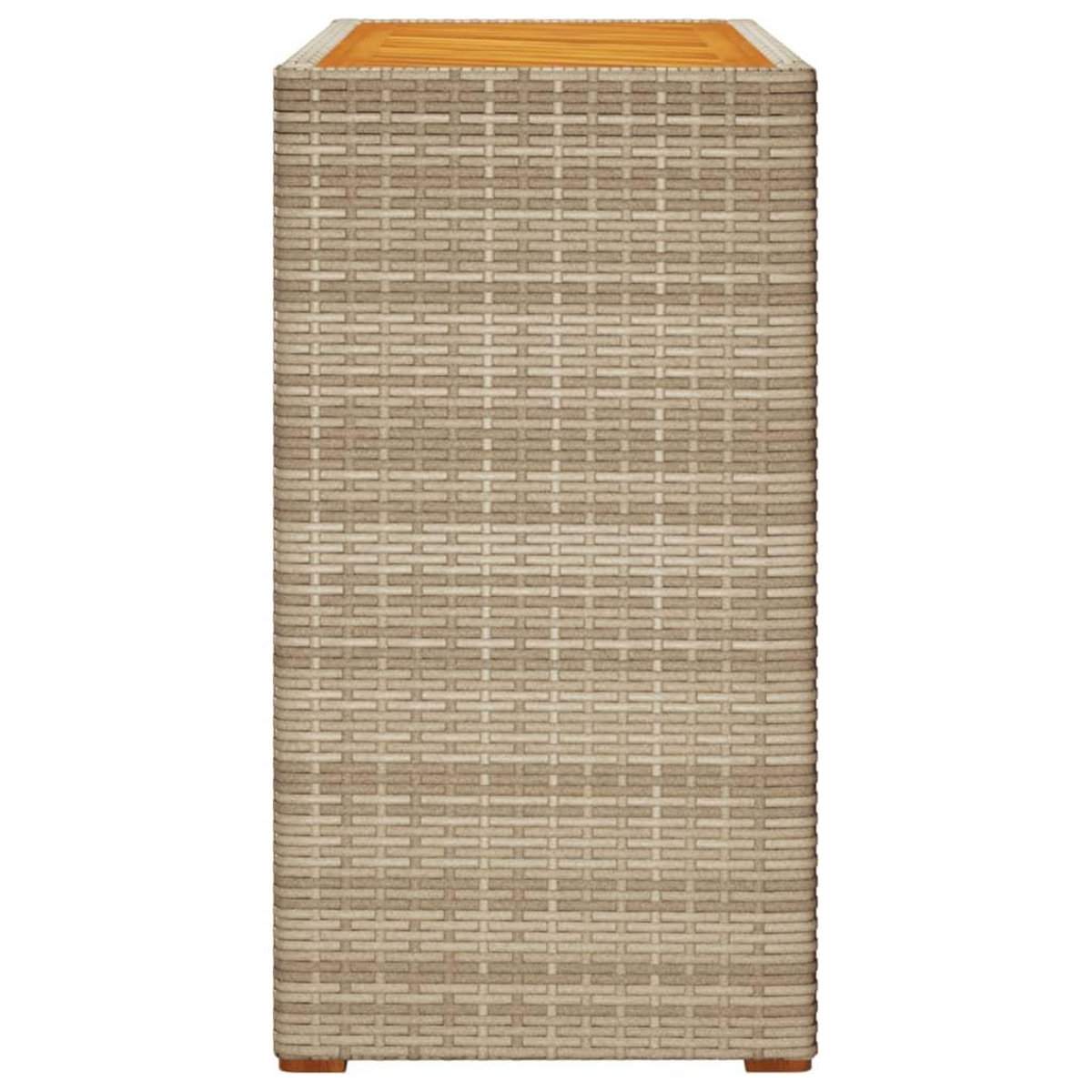 VIDAXL Table d'appoint de jardin dessus en bois beige 100x40x75 cm