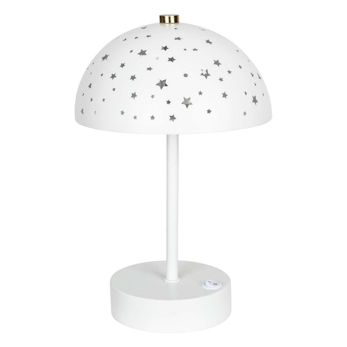 ATMOSPHERA Lampe champignon ETOILES - H. 26 - Blanc
