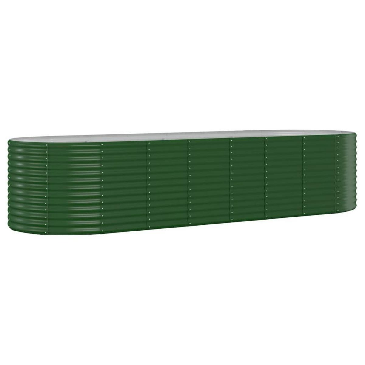 VIDAXL Lit sureleve de jardin Acier enduit de poudre 322x100x68cm Vert