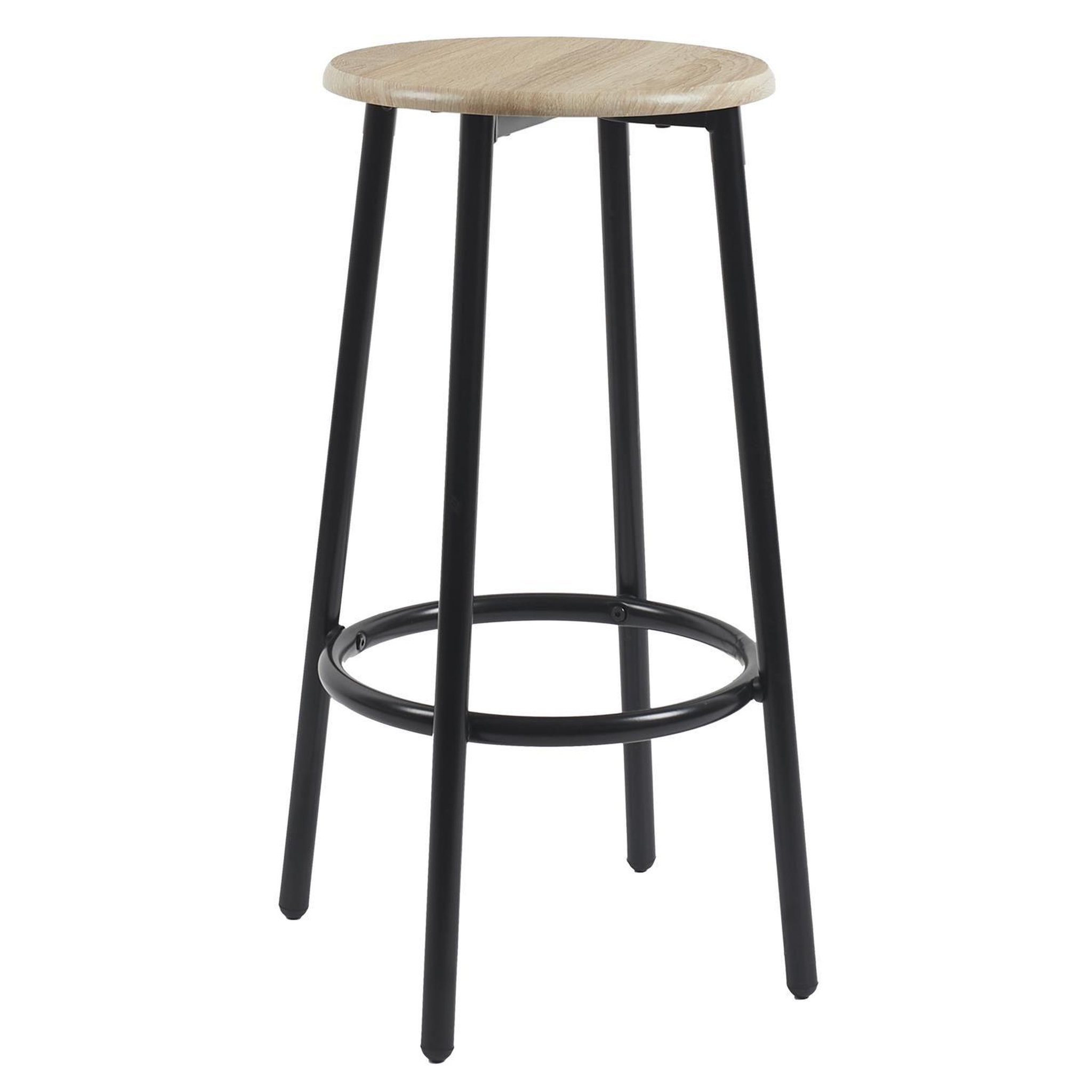 Voir la diapositive 4 : The Home Deco Factory Ensemble mange debout et 4 tabourets kalo - marron et noir