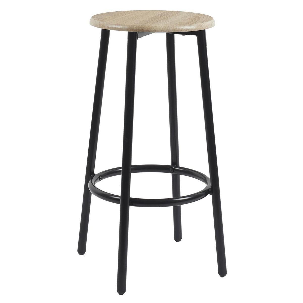 The Home Deco Factory Ensemble mange debout et 4 tabourets Kalo - Marron et noir