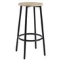 Voir la diapositive 4 : The Home Deco Factory Ensemble mange debout et 4 tabourets Kalo - Marron et noir