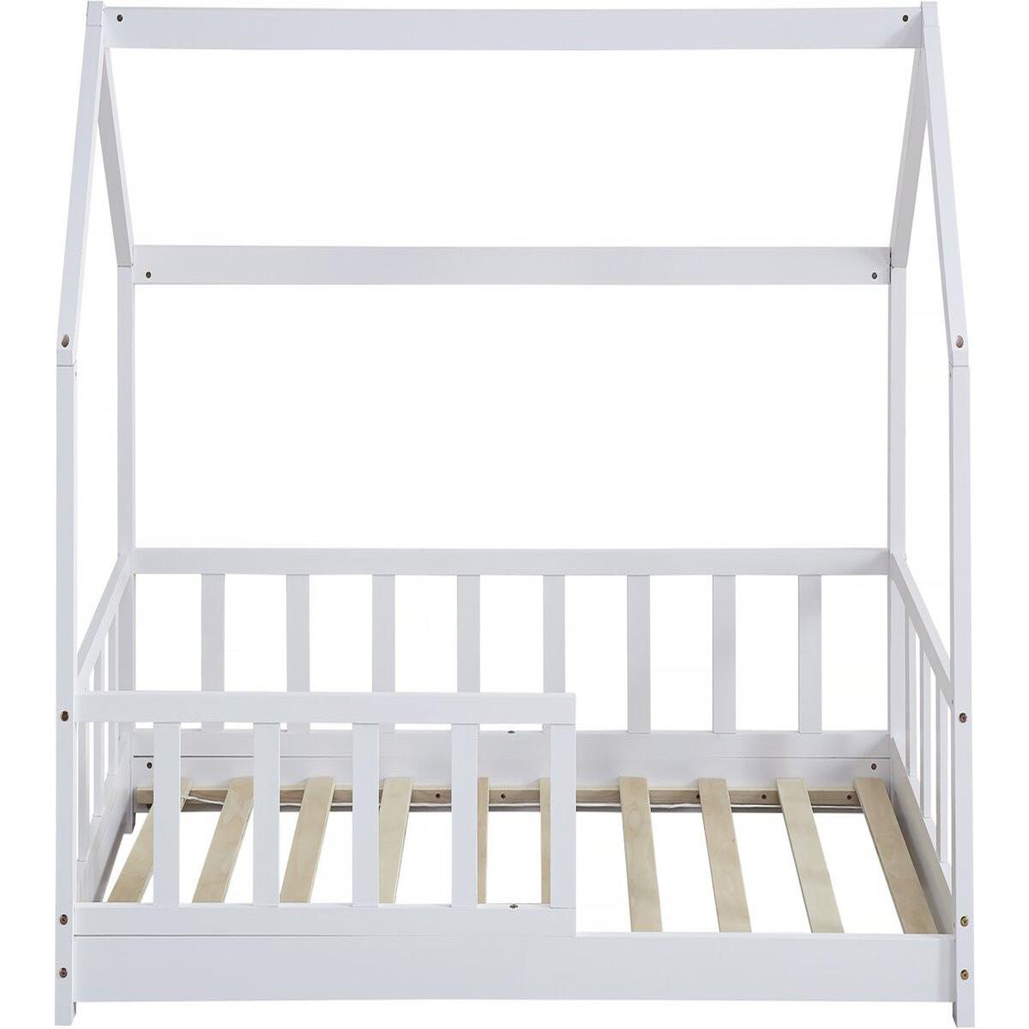 Voir la diapositive 4 : Habitat et Jardin Lit cabane en bois  charlotte   - blanc - 80 x 160 cm