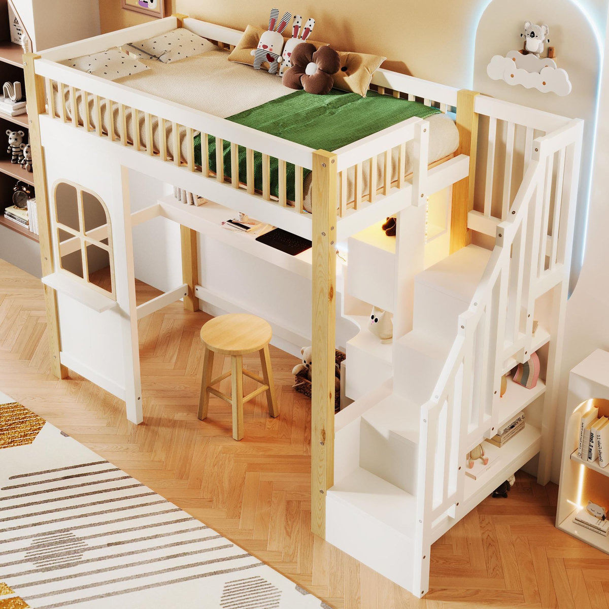 MERAX Lit mezzanine enfant