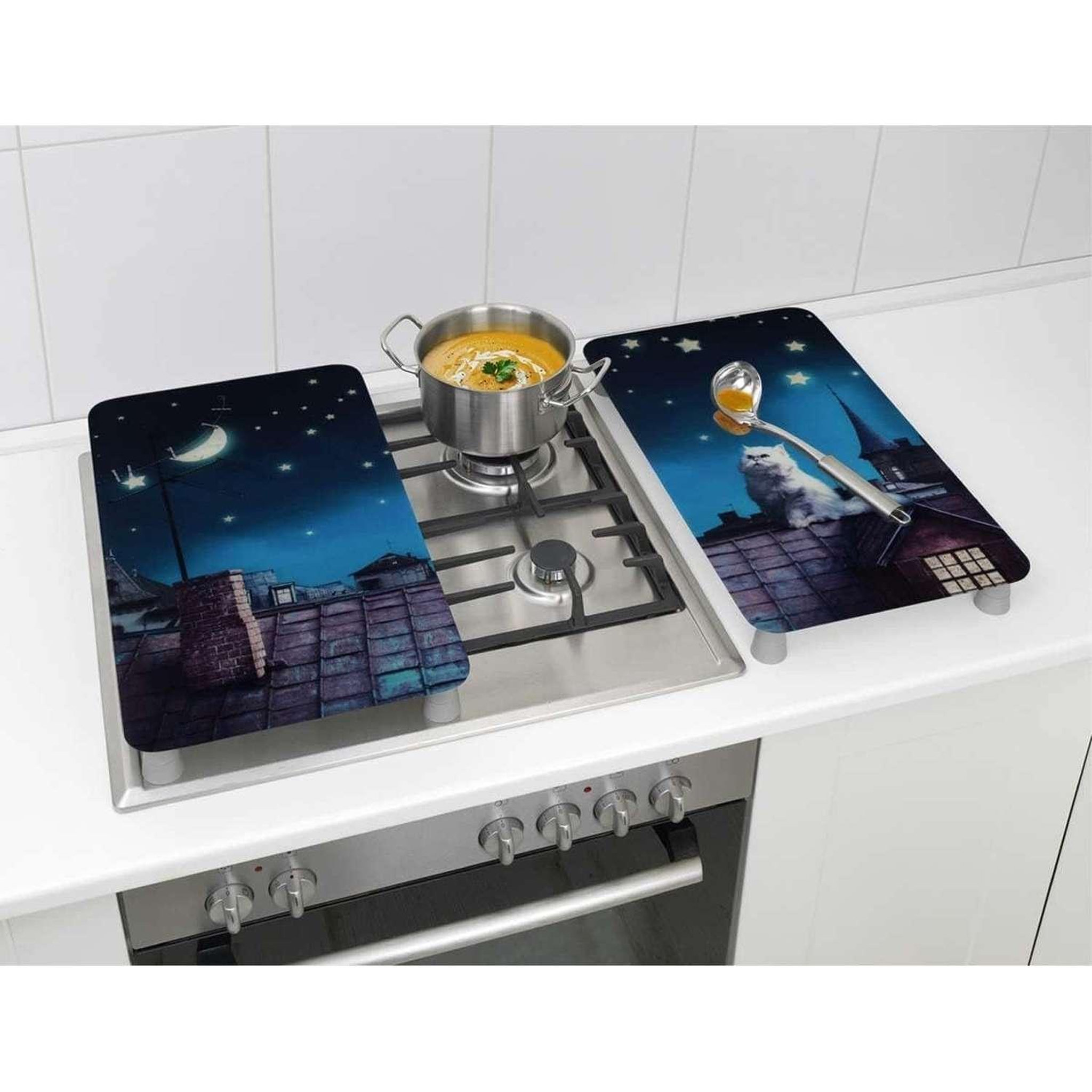 Voir la diapositive 3 : Wenko 2 Couvre-plaques universel - 30 x 52 cm