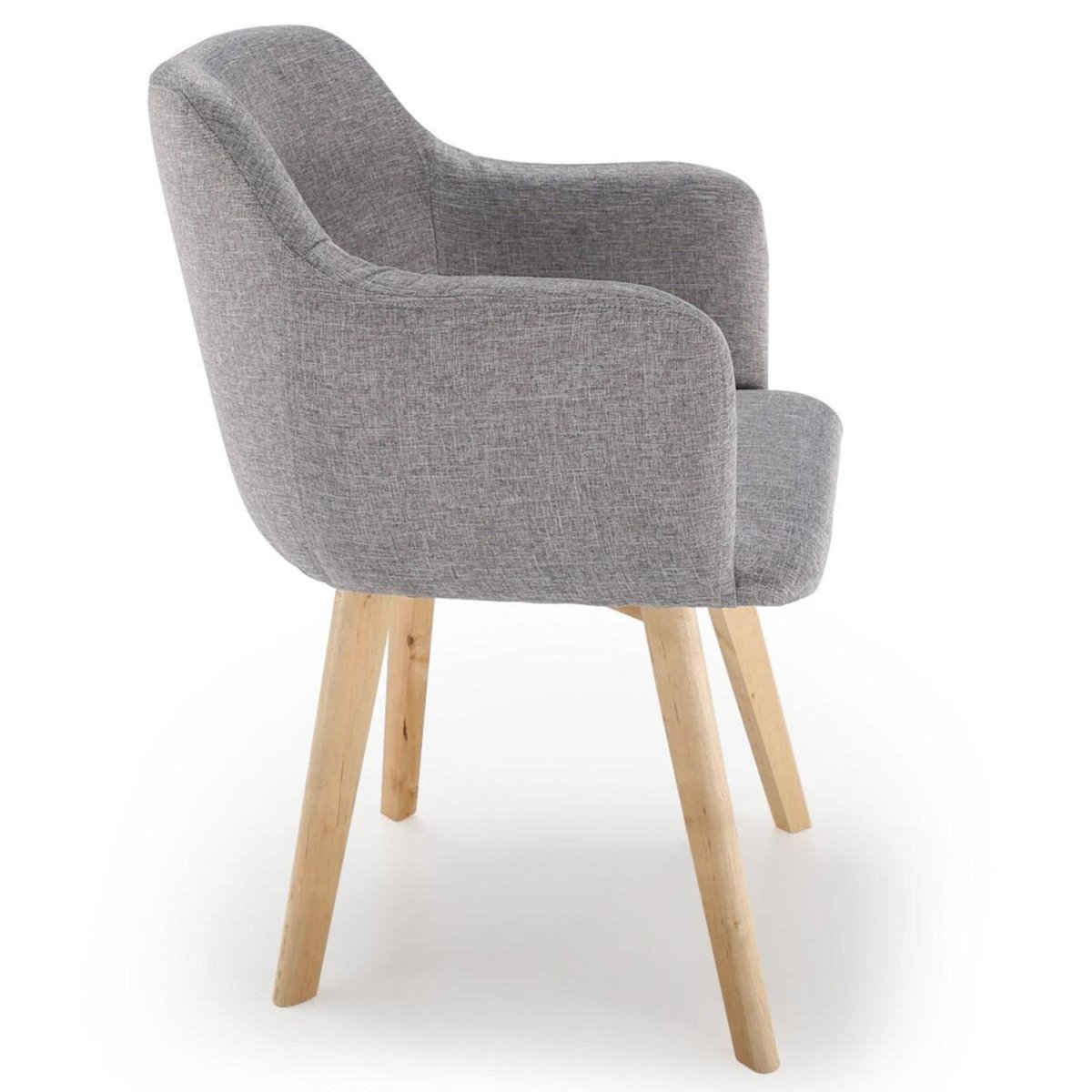 Paris Prix Chaise Scandinave en Tissu  Sweet Color  76cm Gris