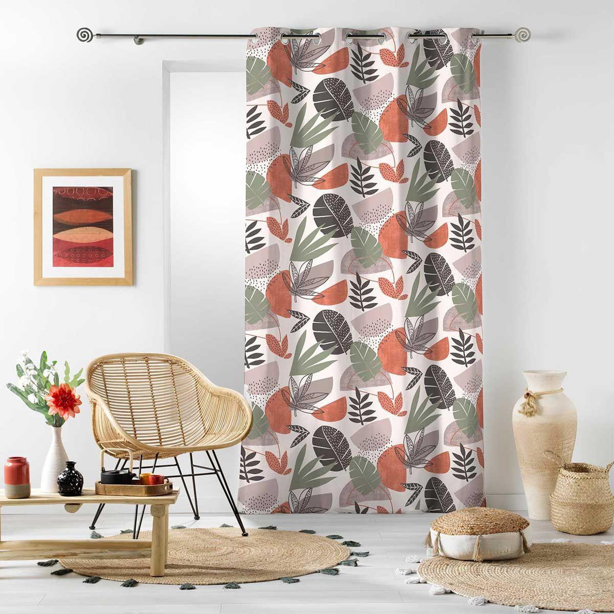 Voir la diapositive 3 : Douceur d'Intérieur Rideau à œillets  bianca  140x240cm multicolore