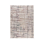 Paris Prix Tapis Tissé Imprimé Abstrait  Jaka  Crème. Coloris disponibles : Beige