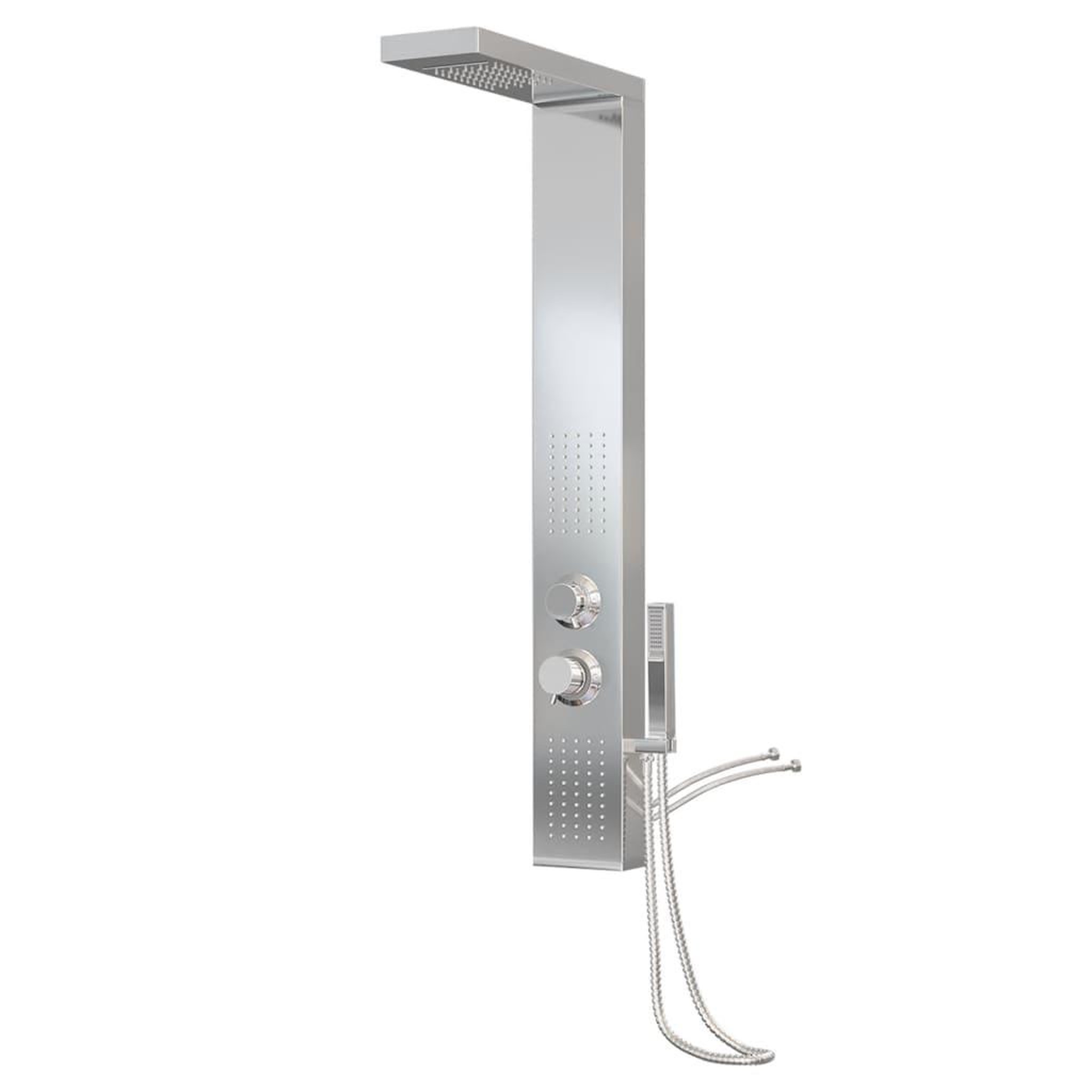 Voir la diapositive 3 : VIDAXL Systeme de panneau de douche Acier inoxydable Carre