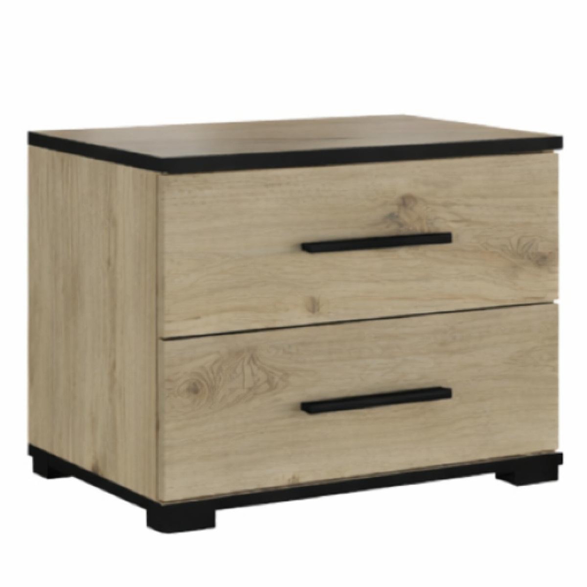 JLC KREATION Chevet 2 tiroirs moderne en bois amelia