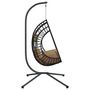 Voir la diapositive 5 : VIDAXL Chaise suspendue en forme d'œuf et support taupe rotin et acier