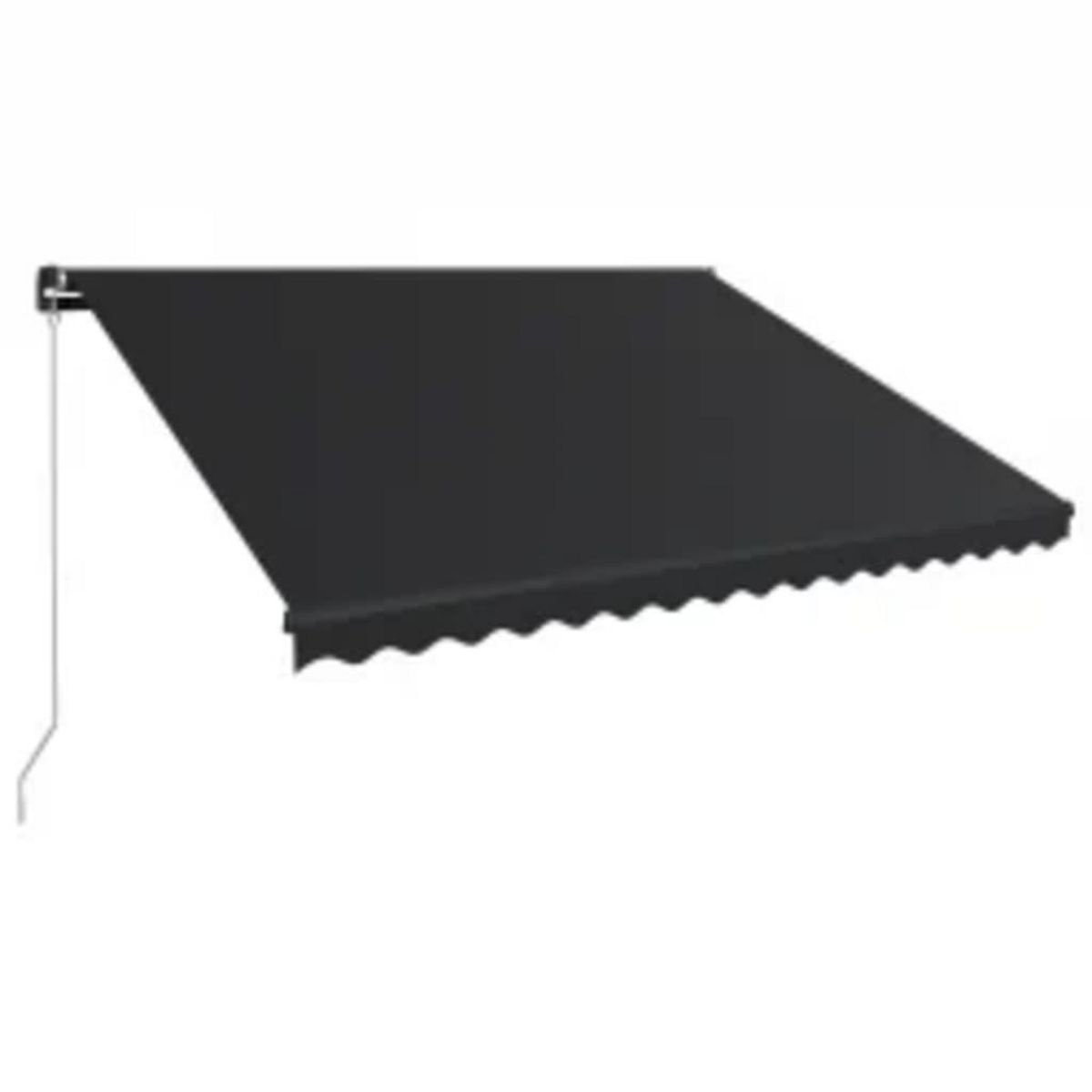 VIDAXL Auvent manuel retractable avec LED 450x300 cm Anthracite