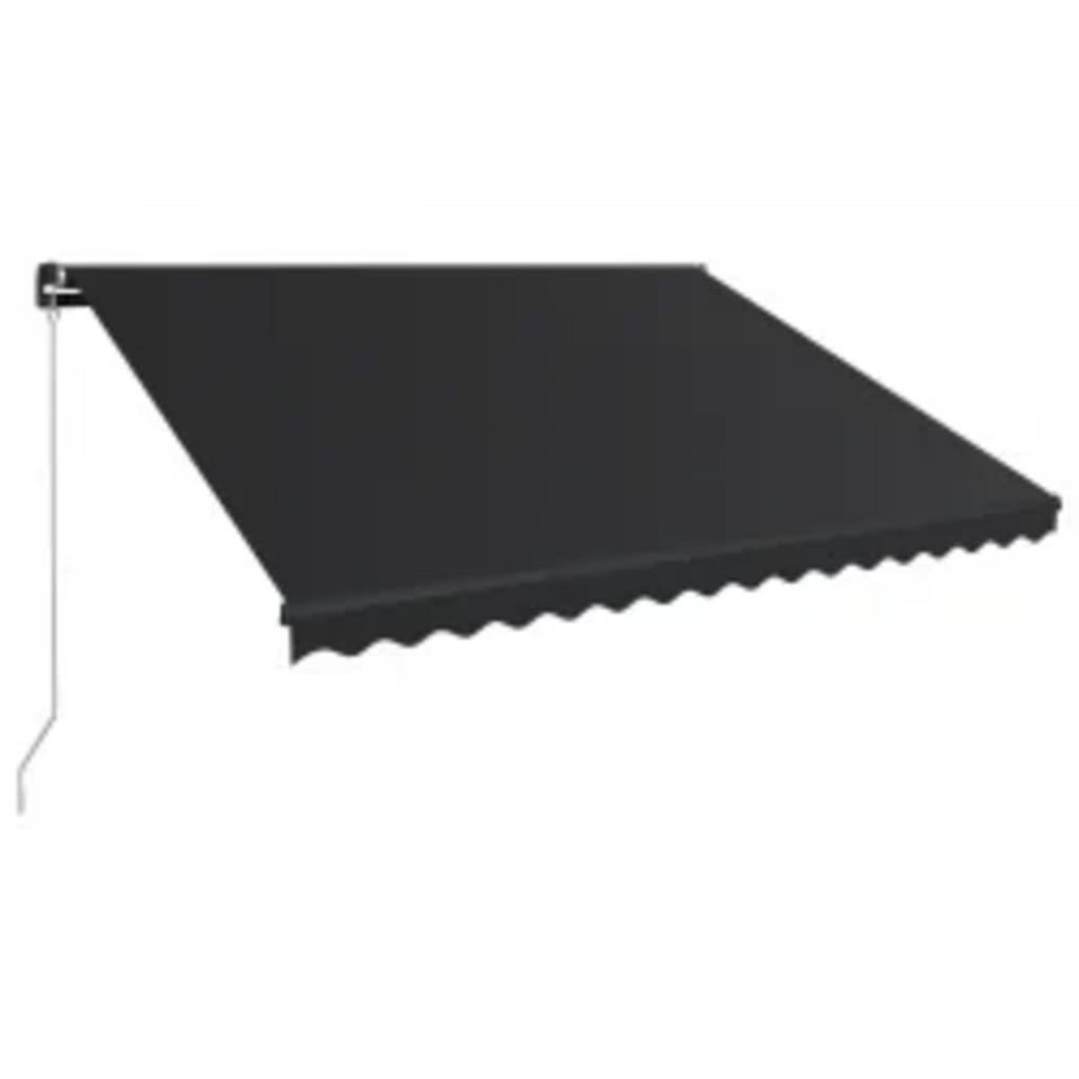 VIDAXL Auvent manuel retractable avec LED 450x300 cm Anthracite