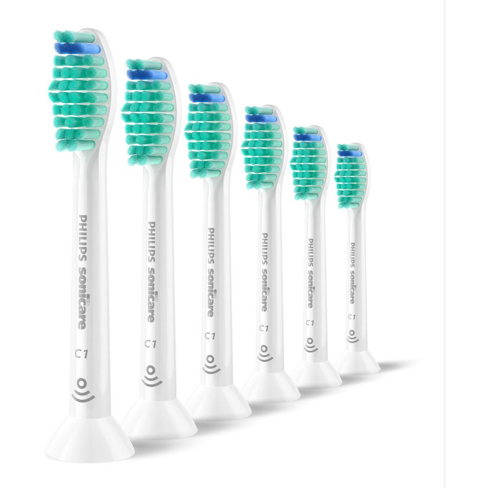 Voir la diapositive 2 : Philips Brossette dentaire Sonicare lot de 6 - HX6016/87 white ProResults C1