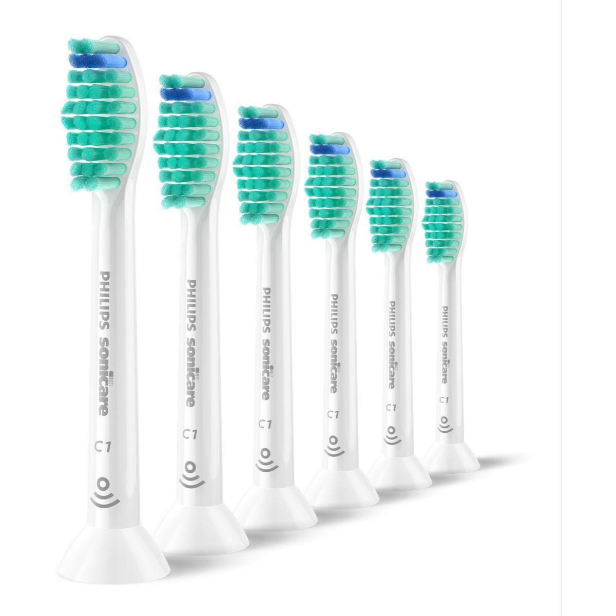 Philips Brossette dentaire Sonicare lot de 6 - HX6016/87 white ProResults C1
