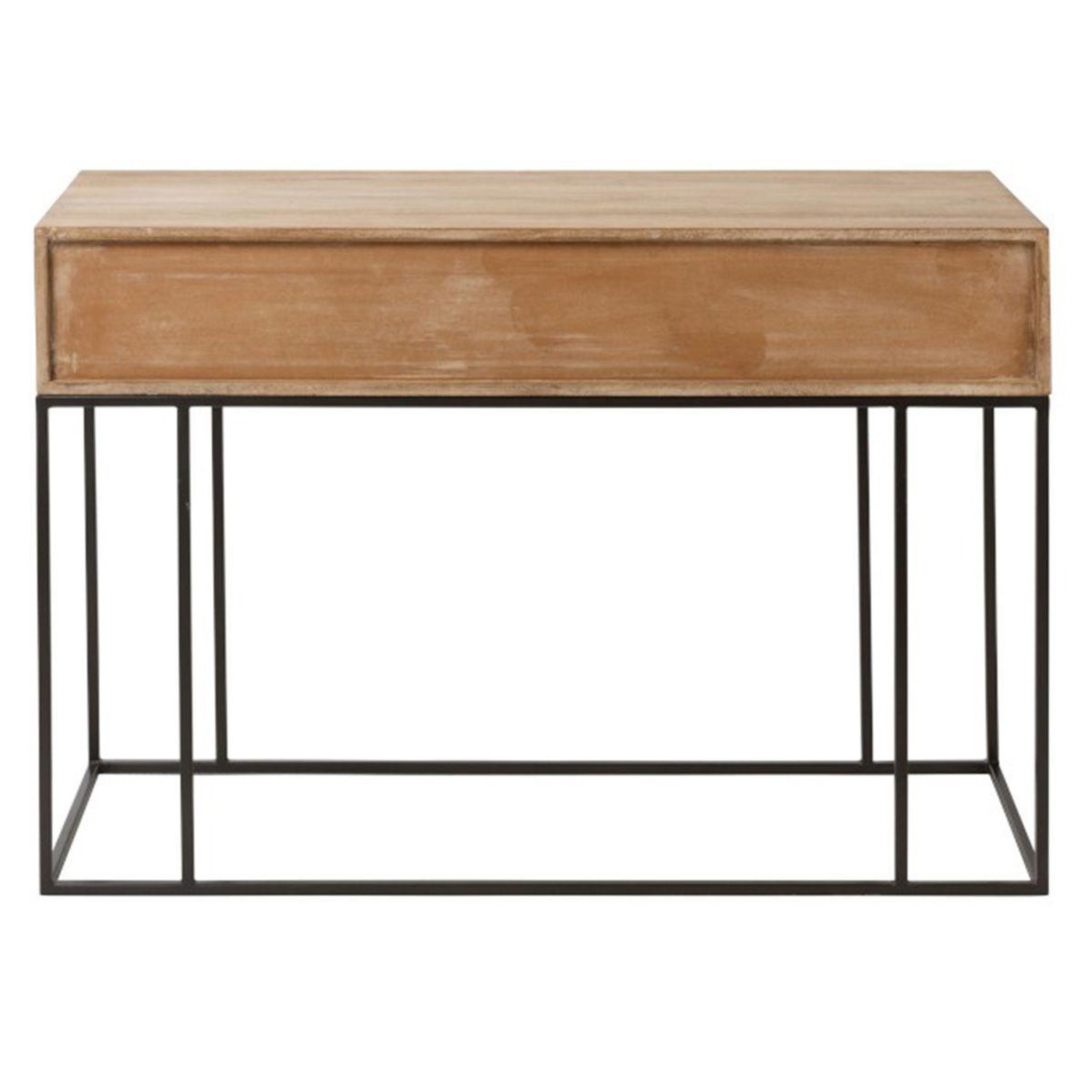 Voir la diapositive 4 : J-LINE Console 3 tiroirs en bois  bombay  120cm naturel