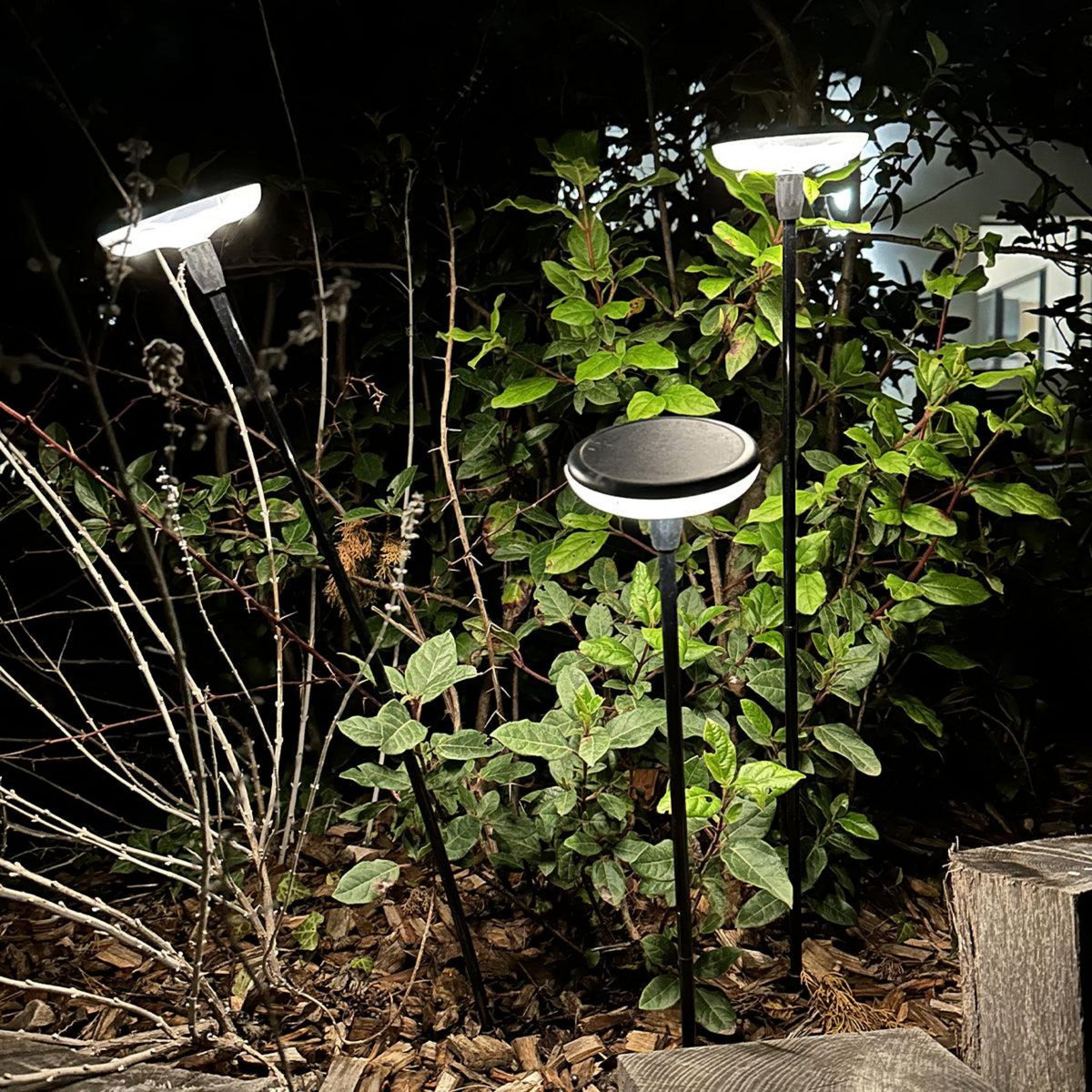 Lumisky Lot de 4 balises solaires LUCENTY Noir Plastique H76 cm