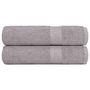 Voir la diapositive 1 : VIDAXL Serviettes de bain 2 pcs gris 100x150 cm 360 g m² 100% coton