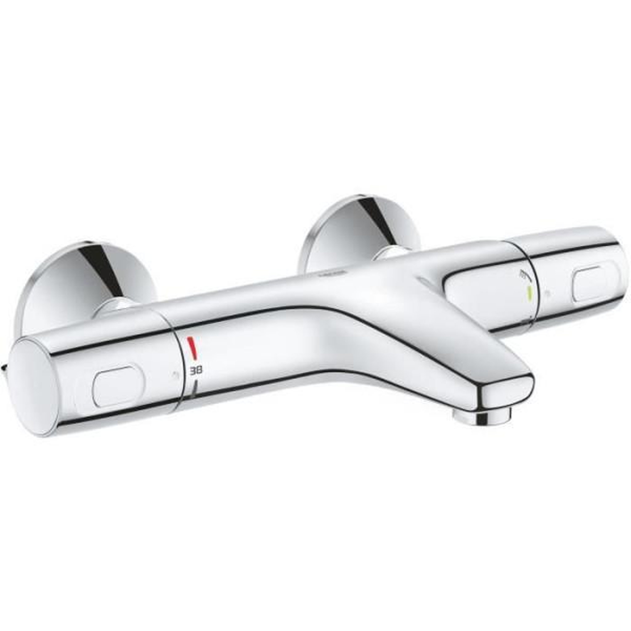 Grohe Grohe mitigeur thermostatique bain / douche precision trend, protection anti-brûlure, raccord fileté 1/2, chromé, 34227002