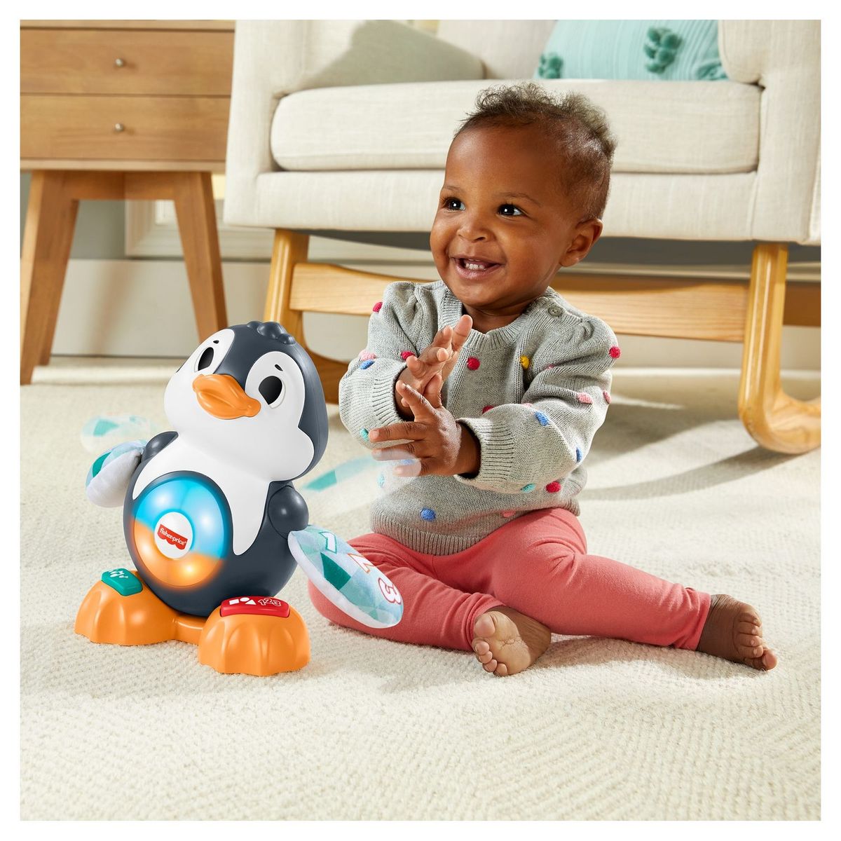 Linkimals Valentin le Pingouin Linkimals - Jouet d'éveil bébé