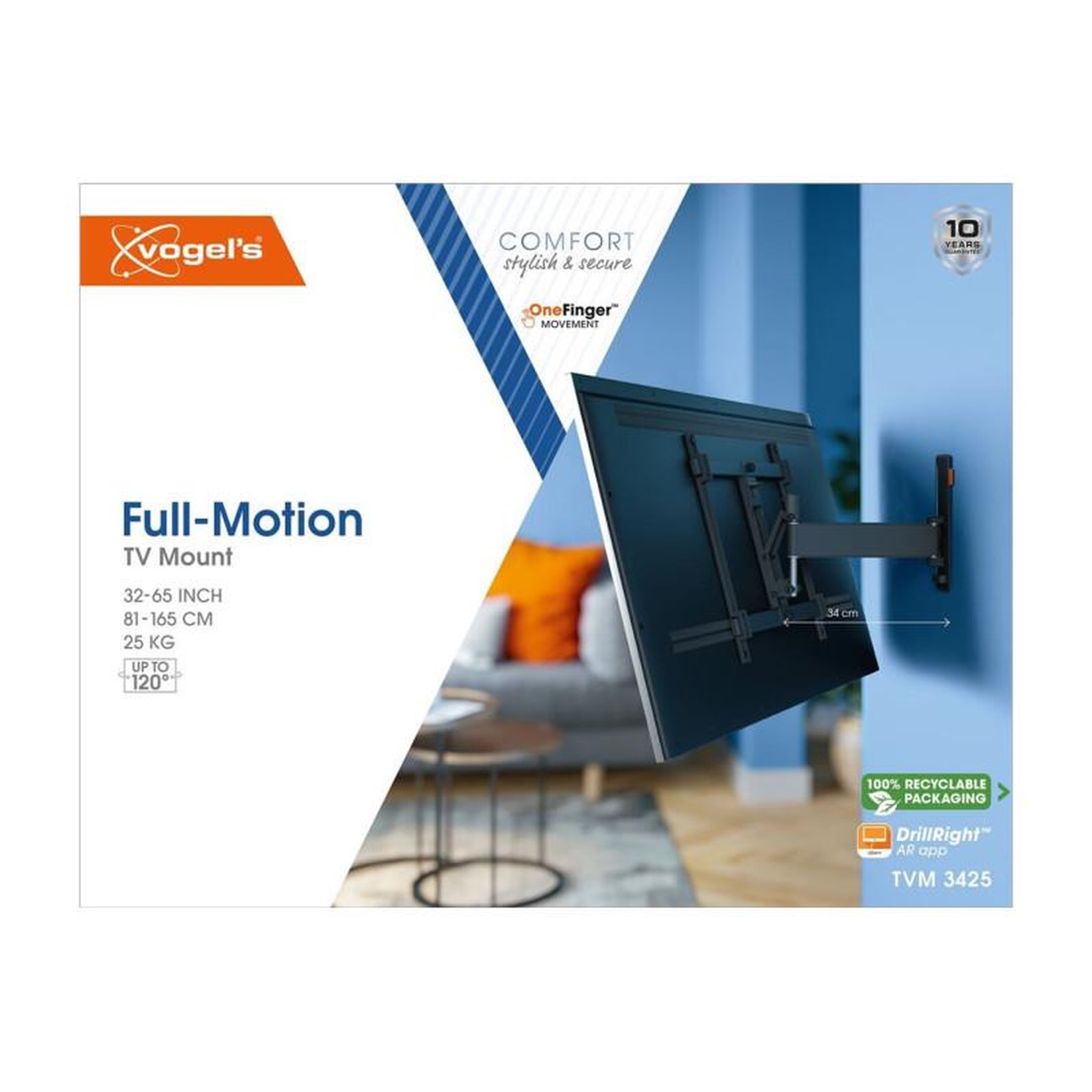 Voir la diapositive 4 : Vogel's Support mural pour écran plat Vogel s TVM 3425 FULL ORIENTABLE POUR TELEVISION DE 32 A 65