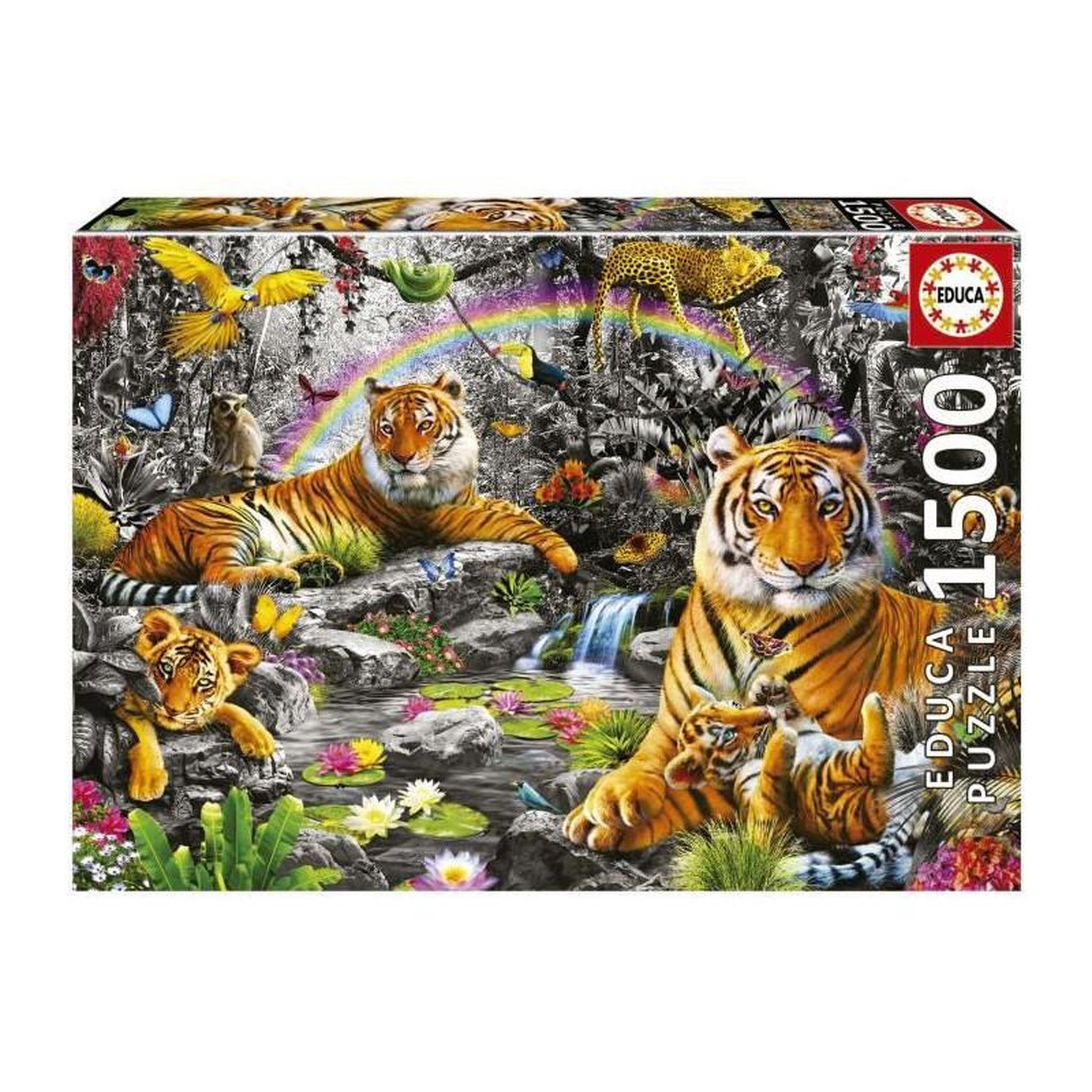 Voir la diapositive 2 : EDUCA JUNGLE RADIEUSE - Puzzle de 1500 pieces