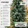 Voir la diapositive 2 : tectake Sapin de Noël artificiel 180 cm avec pommes de pin vert