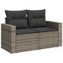 Voir la diapositive 4 : VIDAXL Salon de jardin 6 pcs avec coussins gris resine tressee