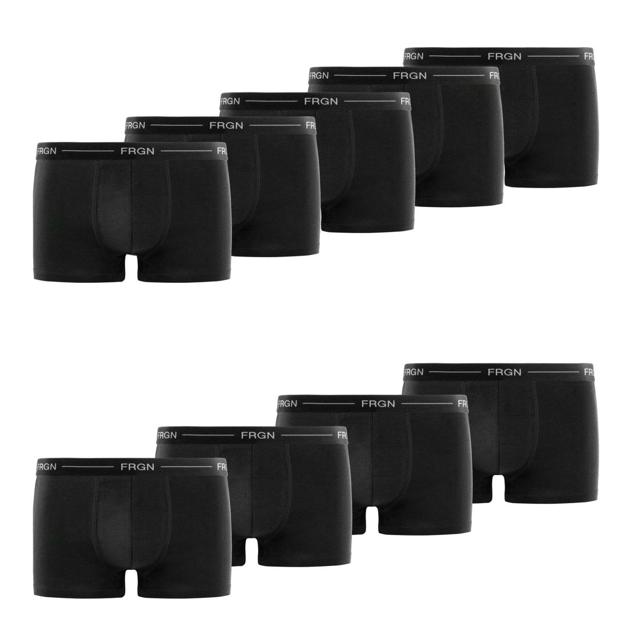 FREEGUN Lot de 9 boxers homme en coton FRGN Class. Coloris disponibles : Noir