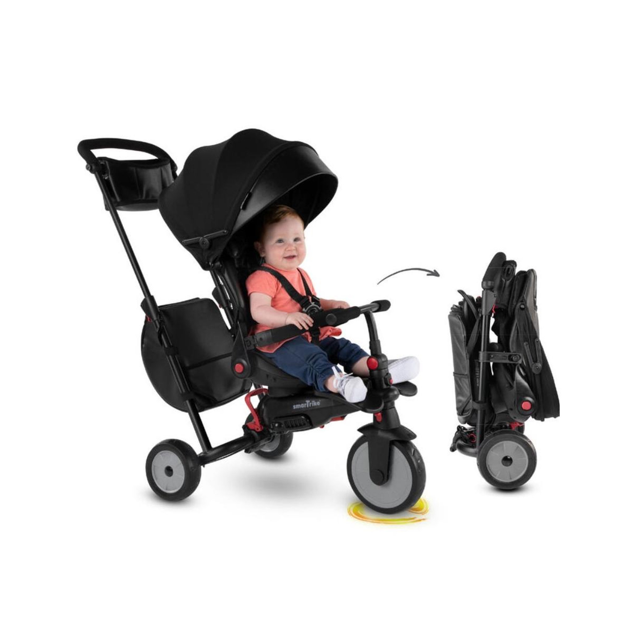 Voir la diapositive 2 : SMARTRIKE Tricycle STR7 Urban - Noir