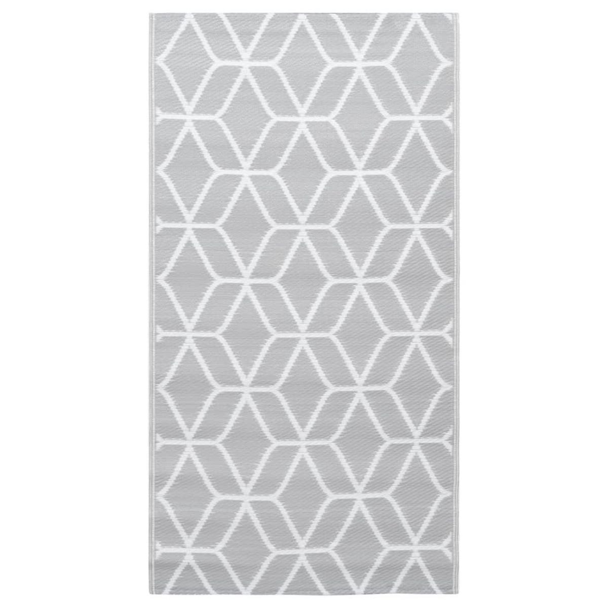 VIDAXL Tapis d'exterieur ARAKIL Gris 120x180 cm PP