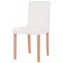 VIDAXL Table et chaises 7 pcs Cuir synthetique Chene Couleur creme