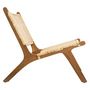 Voir la diapositive 2 :  Fauteuil en Teck & Rotin  Timor  80cm Naturel