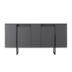 CONCEPT USINE Buffet design noir 4 portes BORAS