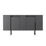 Voir la diapositive 1 : CONCEPT USINE Buffet design noir 4 portes BORAS
