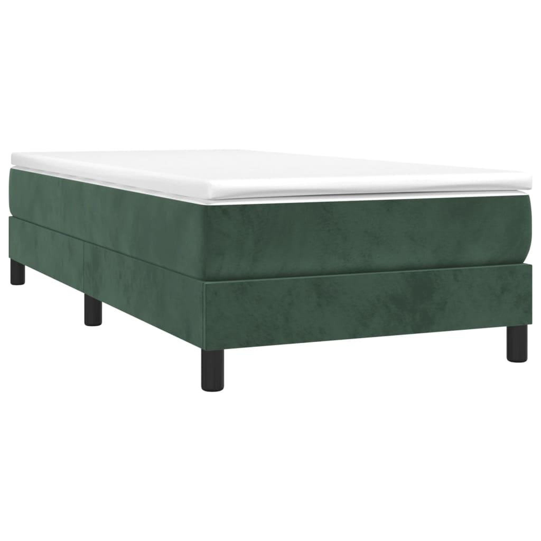 Voir la diapositive 3 : VIDAXL Cadre de lit sans matelas vert fonce 100x200 cm velours