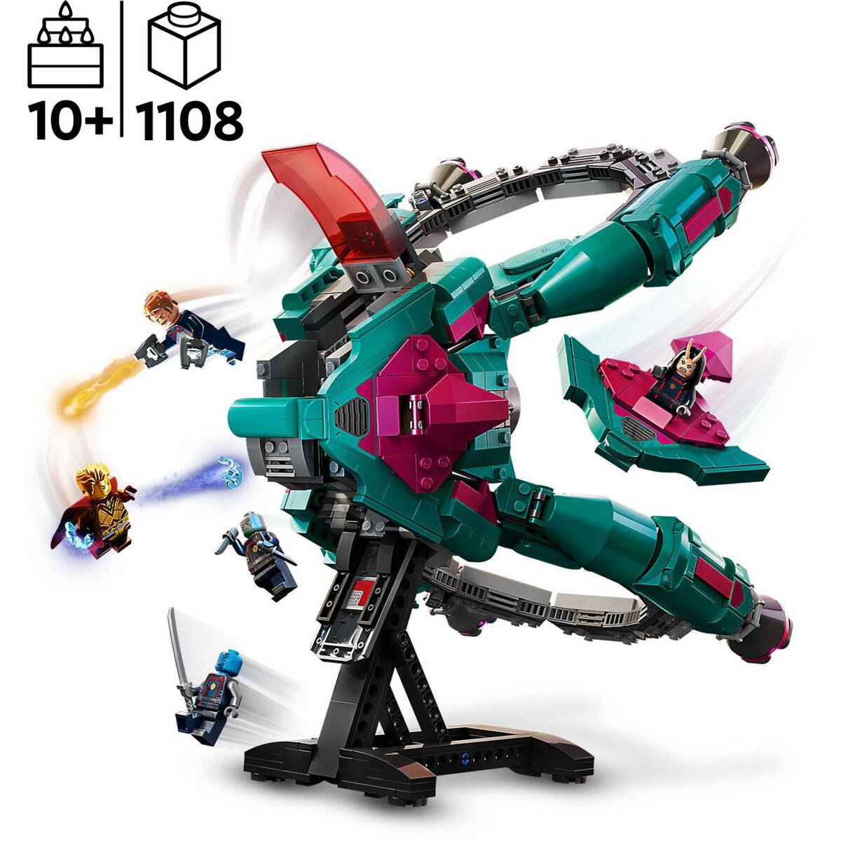 LEGO Marvel 76255 Le Nouveau Vaisseau des Gardiens Volume 3, Jouet Navette Spatial des Gardiens de la Galaxie avec Minifigurines Mantis, Drax & Star-Lord, Cadeau Super-Héros