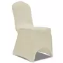 VIDAXL Housses elastiques de chaise Creme 18 pcs