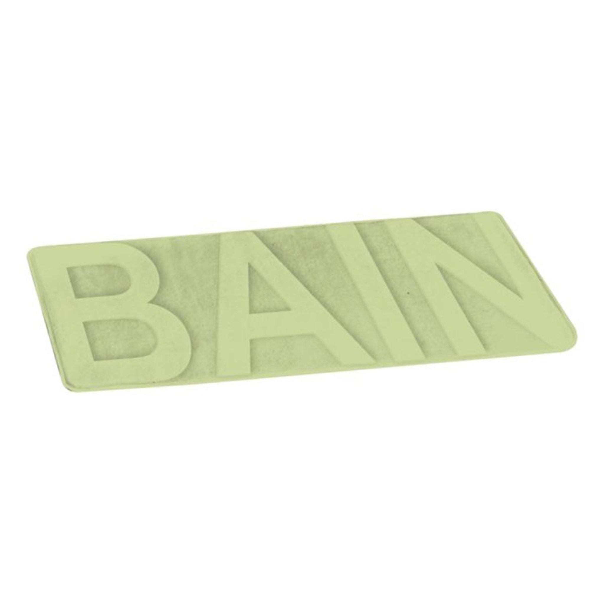 Voir la diapositive 1 : Douceur d'Intérieur Tapis de bain microfibre  relief  45x75cm vert