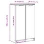 Voir la diapositive 6 : VIDAXL Meuble a chaussures Sonoma gris 59x35x100 cm Bois d'ingenierie