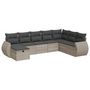 Voir la diapositive 2 : VIDAXL Salon de jardin 8 pcs avec coussins gris clair resine tressee