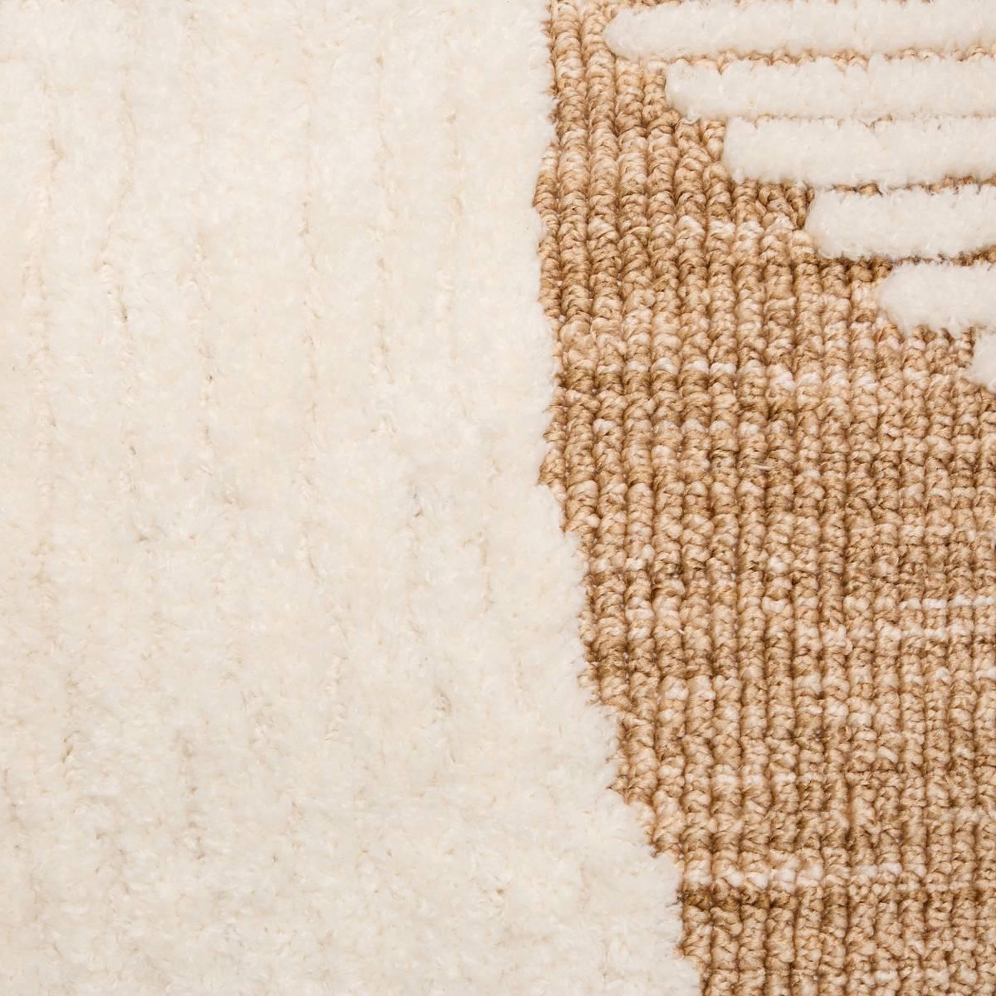 Voir la diapositive 4 : ATMOSPHERA Coussin déco en relief  loomia  40x40cm beige lin